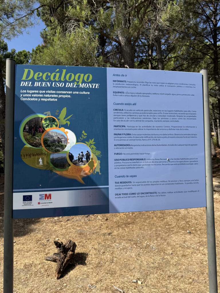 Nuestro compromiso cumplir el Decálogo del buen uso del monte en La Pedriza